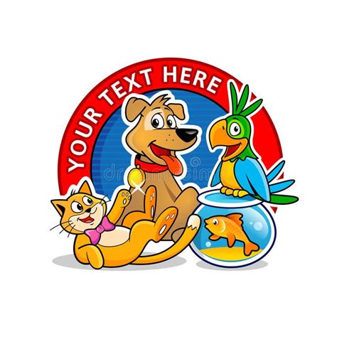 Vet clinic logo template. Cartoon animals vector. vector illustration Clinic Logo, Pet Clinic ...