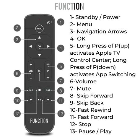 Infrared & Bluetooth Apple TV 4K Remote | Function101