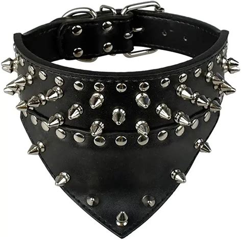 Amazon.com : spiked pink collar | Studded leather dog collar, Spiked ...