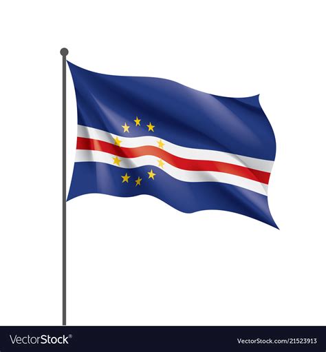 Cape verde flag on a white Royalty Free Vector Image