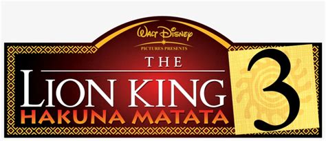 The Lion King - Lion King 3 Hakuna Matata Logo Transparent PNG - 2048x1024 - Free Download on ...