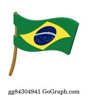 110 Brazil Map And Flag Icon Cartoon Clip Art | Royalty Free - GoGraph