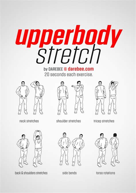 Upperbody Stretch Workout Exercise Exercise Upper Body