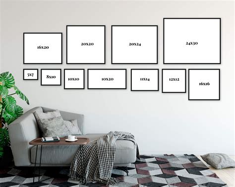 Photo Frame Sizes For Wall