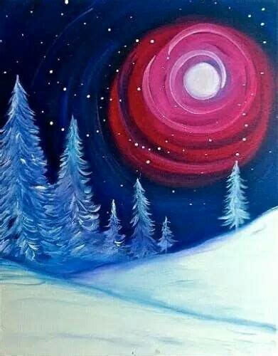 Winterscape | Diy painting, Paper art, Painting