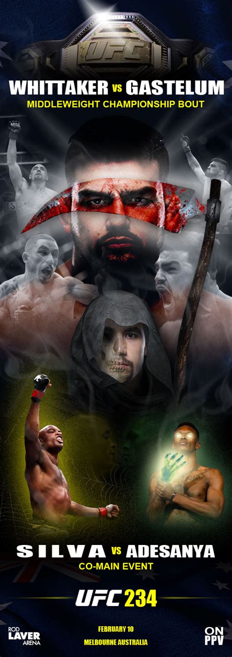 Made a Poster for UFC 234 | Sherdog Forums | UFC, MMA & Boxing Discussion