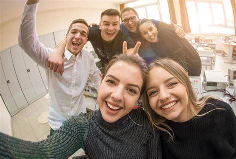 young happy students doing selfie picture 12767915 Stock Photo at Vecteezy