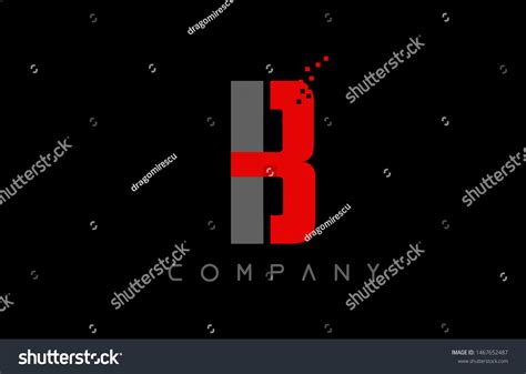 Red Black Alphabet Letter B Logo Stock Vector (Royalty Free) 1467652487 ...