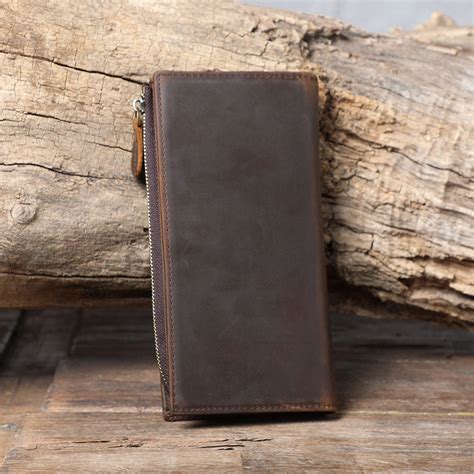 Men's Leather Wallet With Money Clip - Horizon Leathers