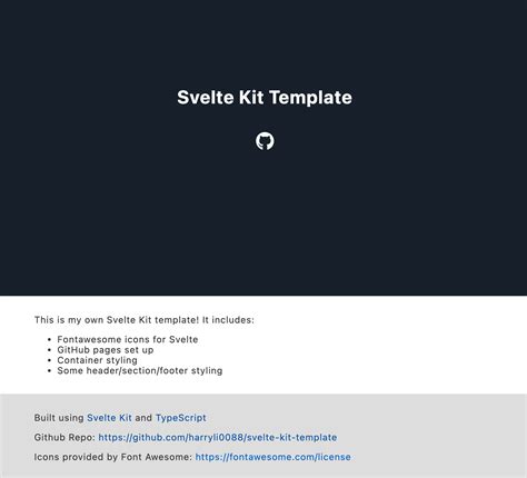 Svelte Kit Template