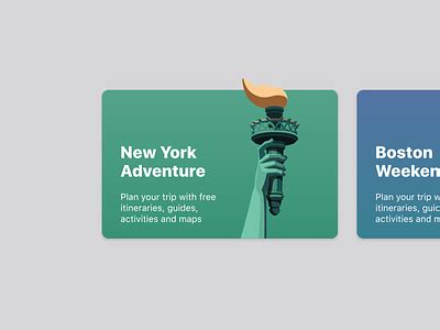 Travel app cards concept by Oleksandr Lisovskyi on Dribbble