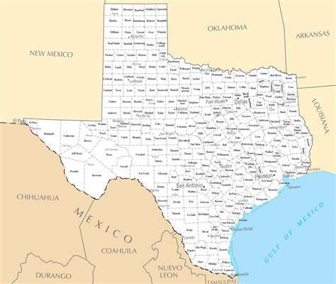 7 Best Images of Printable Map Of Texas Cities - Printable Texas County Map with Cities, Texas ...