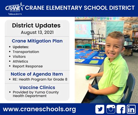 Update (8.13.21) | Crane Elementary School District