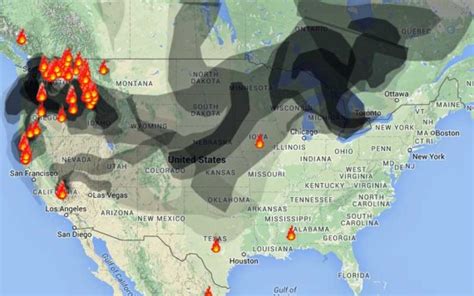 Smoke from wildfires spreads further east - Wildfire Today