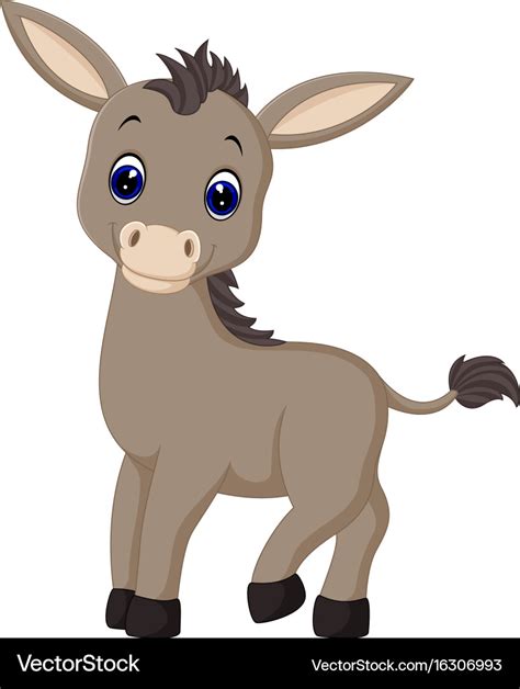 Cartoon donkey Royalty Free Vector Image - VectorStock