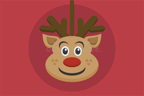 Christmas Deer Head Hanging Ornament Stock Vector - Illustration of ...