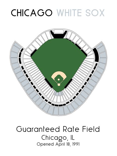 Chicago White Sox MLB Stadium Map Ballpark Map Baseball - Etsy UK