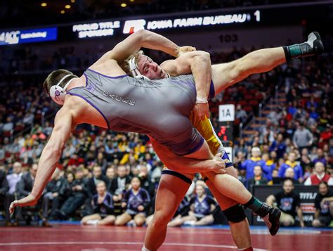 Photos: Iowa state high school wrestling Class 1A championship matches