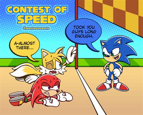 SONIC Vs TAILS Vs KNUCKLES Part 1: SPEED by martoonsarts on DeviantArt