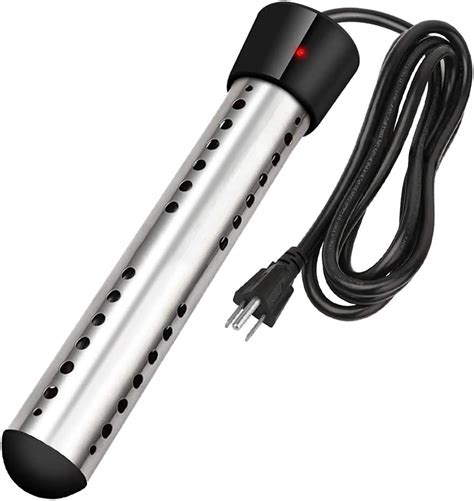 LIVEBAY Immersion Water Heater, Quick 1500W Submersible Water Heater with Stainless Steel Guard ...