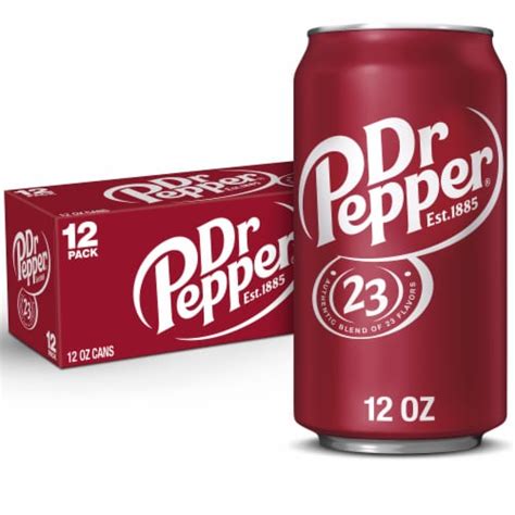 Dr Pepper Soda Cans LIMIT OF 10, 12 pk / 12 fl oz - Fry’s Food Stores