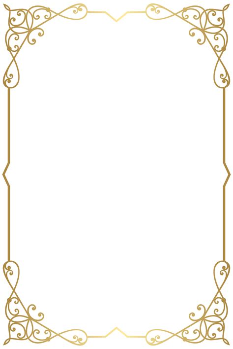 Transparent Border Clipart - Border Flowers Clip art - flower border png download ... : Gold ...