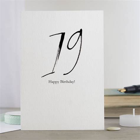 19th Birthday Card '19 Happy Birthday!' By Gabrielle Izen Design | notonthehighstreet.com