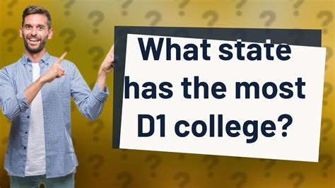 What state has the most D1 college? - YouTube