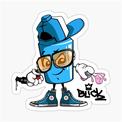 "King Blick - Graffiti Soda Can Character" Sticker for Sale by BLICK ...