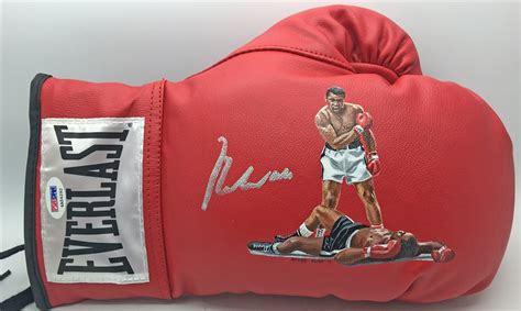 Lot Detail - Muhammad Ali Signed Hand Painted Red Everlast Boxing Glove (PSA/DNA)