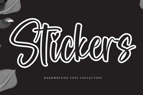 Stickers Font by Black line · Creative Fabrica