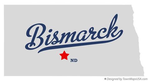 Map of Bismarck, ND, North Dakota