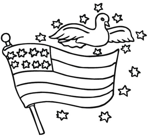 Printable USA Flag coloring page - Download, Print or Color Online for Free