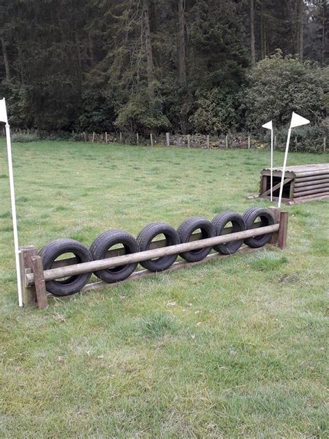 Portable X Country Tyres Jump | Cross country jumps, Eventing horses, Horse jumping