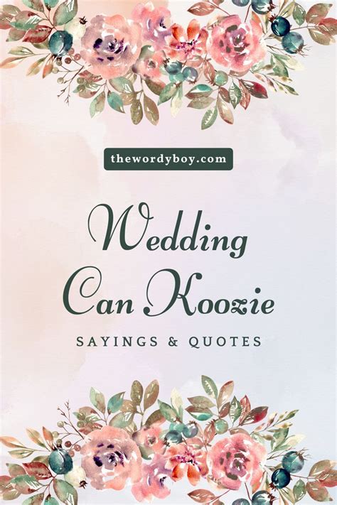 Funny Wedding Koozie Sayings