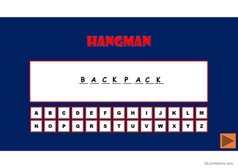 HANGMAN - Objects in the classroom: English ESL powerpoints