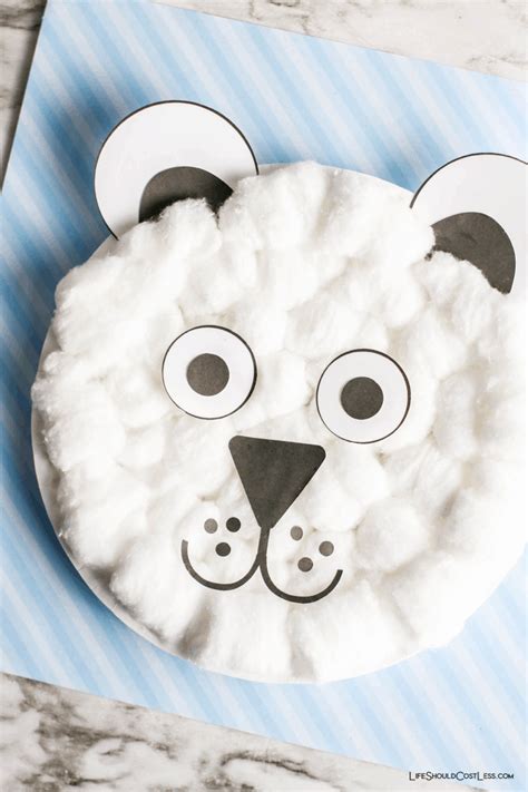 Easy Polar Bear Paper Plate Craft - Life Should Cost Less