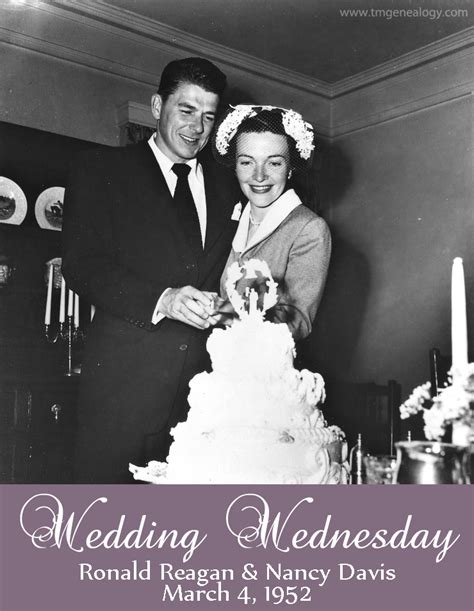 Wedding Wednesday - Ronald Reagan & Nancy Davis were married on March 4 ...