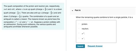 Solved Part A - The quark composition of the proton and | Chegg.com