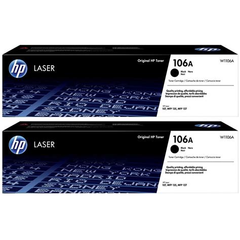 HP 106A Black Original Laser toner Cartridge x 2 | Shop Today. Get it ...