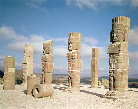 The Atlantean Columns On Top Of Pyramid B, Pre-columbian Photo Photograph by Toltec - Pixels