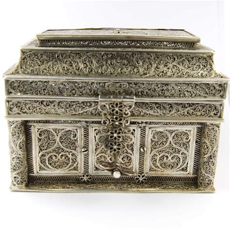 Rare Antique Dutch Silver Filigree Marriage Casket - Mark Parkhouse Antiques & Jewellery