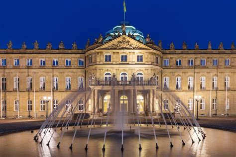 New Castle Stuttgart Germany in the Evening High Definition Panorama Stock Image - Image of ...