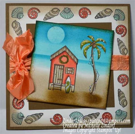 Beachy Scene – Stampin’ Up! Card | Beachy christmas cards, Christmas ...