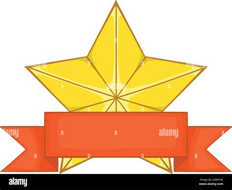 Gold star award with ribbon icon, cartoon style Stock Vector Image & Art - Alamy