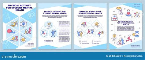 Physical Activity for Student Mental Health Brochure Template Stock ...