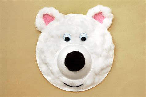 Fuzzy Paper Plate Bear | Kids' Crafts | Fun Craft Ideas | FirstPalette.com