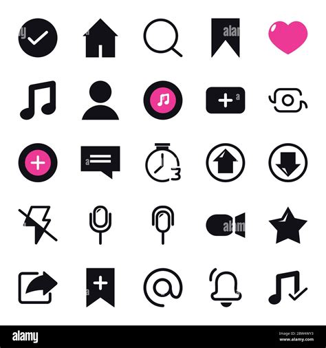 Tik tok fill style icon set design, Social media app and multimedia ...