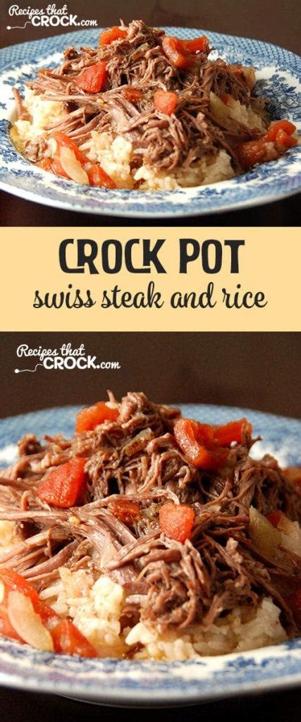 Crock Pot Swiss Steak and Rice - Recipes That Crock!