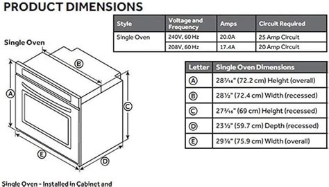 Standard Wall Oven Dimensions (with Drawings) | Upgradedhome.com